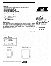DataSheet AT49LV040 pdf
